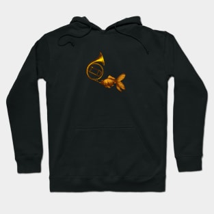 Goldfish blowing french horn Hoodie